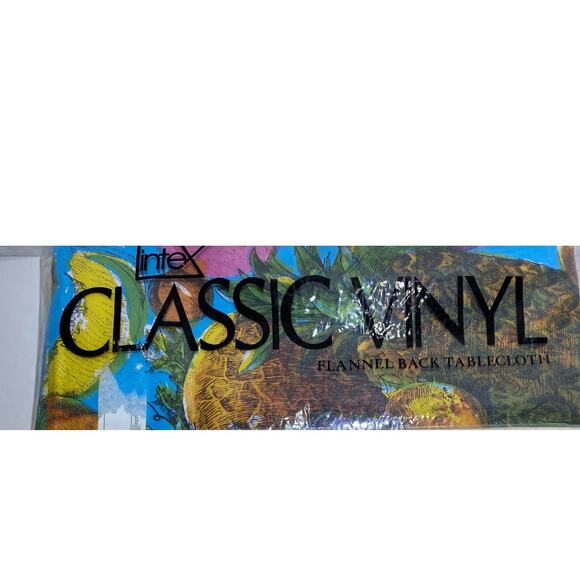 Lintex Classic Vinyl Flannel Backed Vintage Fruit Tablecloth NOS - Picture 2 of 4